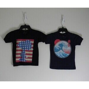 Lot of 2 Boys 4/5 Red White Blue Patriotic Tees Peanuts Snoopy NWOT
